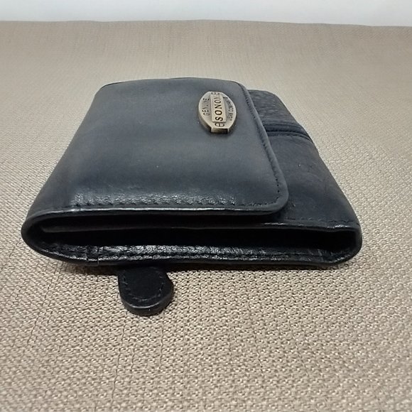 SONOMA BLACK LEATHER COMPACT WALLET - Picture 6 of 13